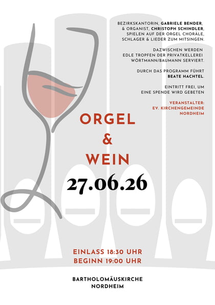 Orgel und Wein